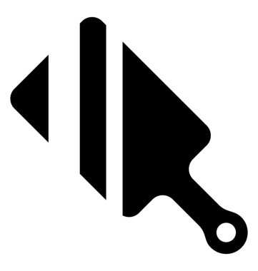 Kasap bıçağı, kesici alet, katı vektör simgesi