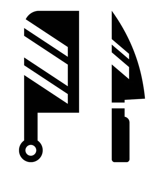 Fleischermesser Schneidwerkzeug Vektor Symbol — Stockvektor