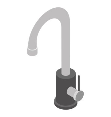 İzometrik lavabo simgesi, musluk
