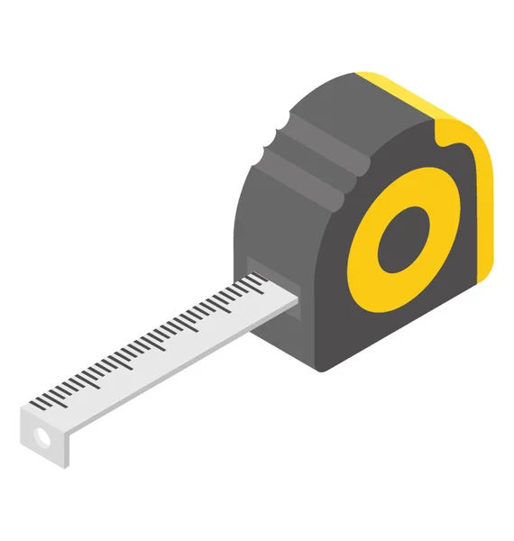 Inches Tape Isometric Icon Vector — Stock Vector