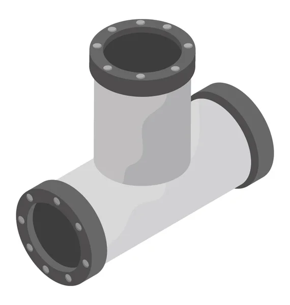 Isometrische Pictogram Voor Connector Pipe — Stockvector