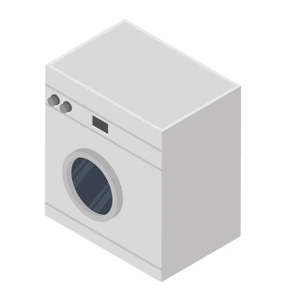 Wasmachine Isometrische Pictogram — Stockvector