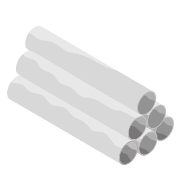 Su boru izometrik simgesi