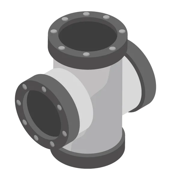 Isometrische Pictogram Voor Connector Pipe — Stockvector