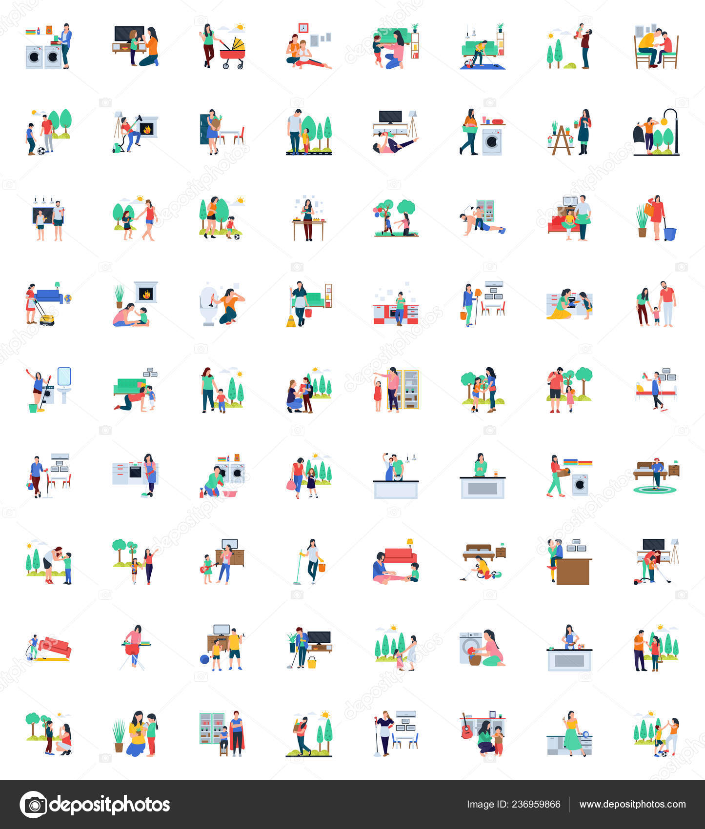 Show Love Affection Family Here Family Housewife Family Walking Outdoor Vector Image By C Vectorsmarket Vector Stock 236959866