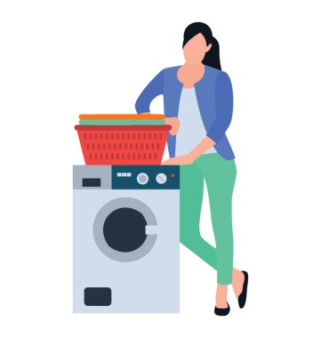 Çamaşır giyim düz vektör tasarımı 