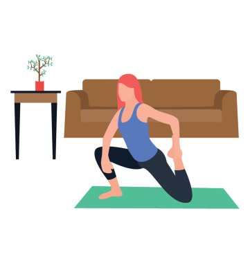 Fiat simgesi tasarım yoga egzersiz