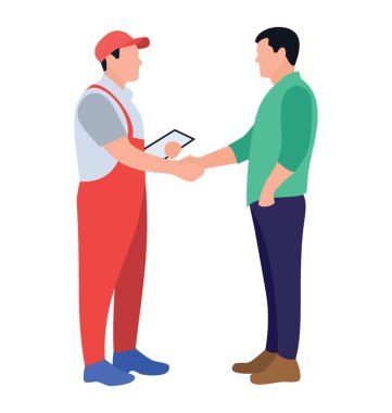 Kurye Hizmetleri düz tasarım simgesi