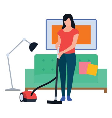 Düz simgesi tasarım Vakum Temizleme