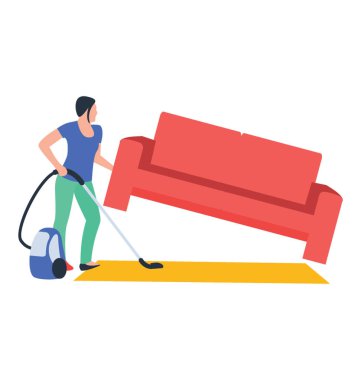 Yerli elektrikli süpürge ile temizlik