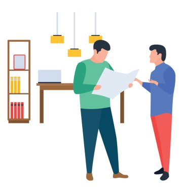 Media discussion illustration vector
