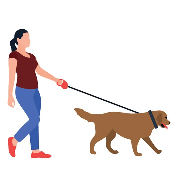 Pet Walker Concept Jogging — Image vectorielle