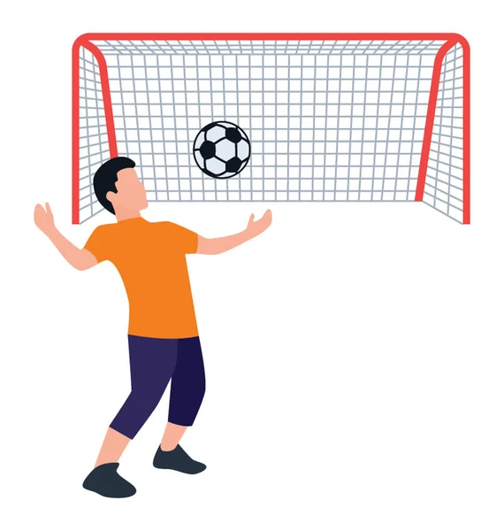 Diseño Icono Plano Juego Fútbol — Vector de stock