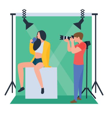 Profesyonel fotoğraf illüstrasyon vektör