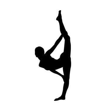 Icing dancer pose of silhouette