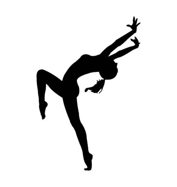 Fitness exercise silhouette, yoga posture