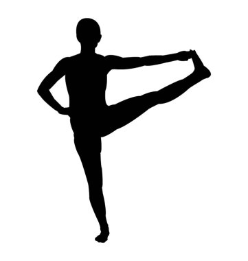 Buzlanma dansçı poz siluet