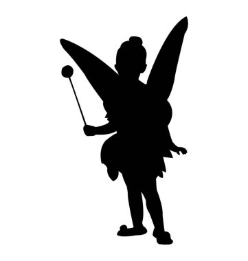 Sihirli peri siluet, sihirli dünya