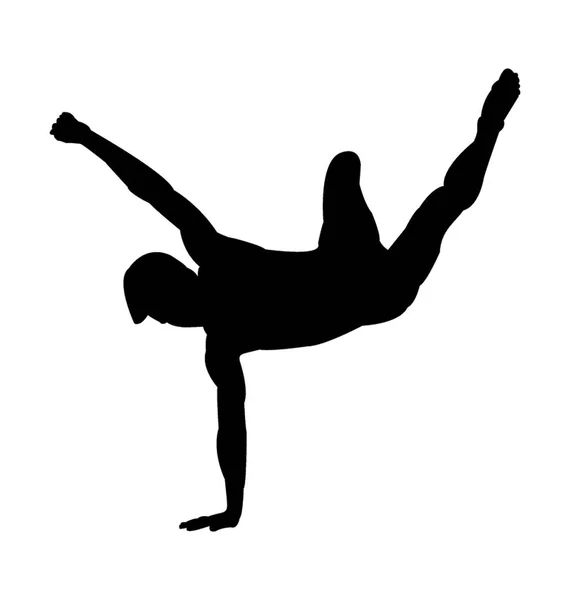 Handstandhaltung Der Silhouette — Stockvektor