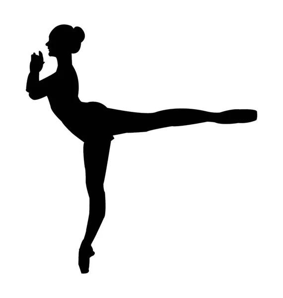 Arabeske Silhouette Gymnastische Figur — Stockvektor