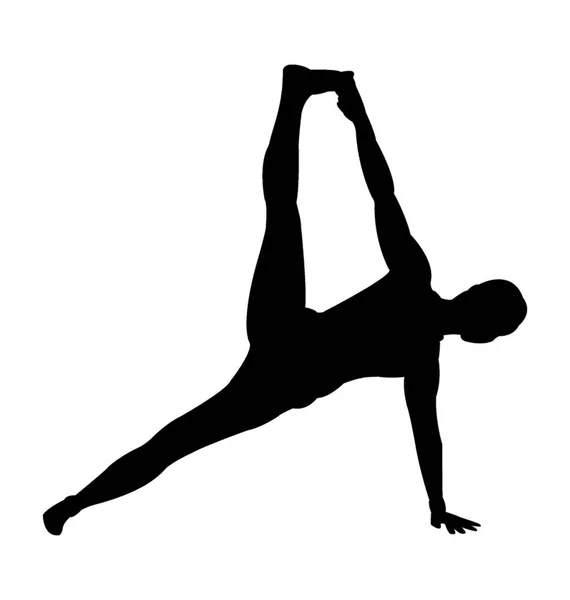 Handstand Pose Silhouette — Stock Vector