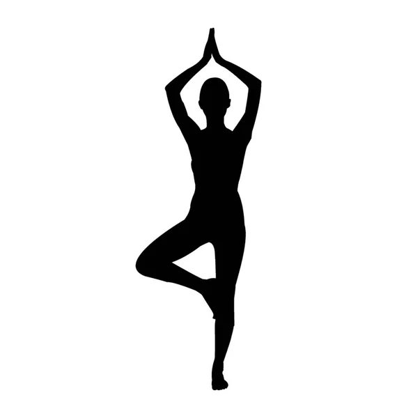 Siluett Tree Pose Avatar — Stock vektor