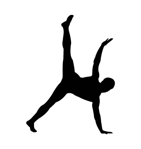 Aerobics Stil Siluett Fitness Motion — Stock vektor