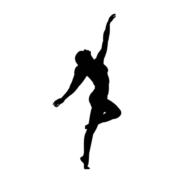 Silhouette Gymnastique Pose Icône — Image vectorielle