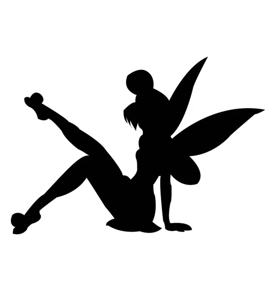 Fairy Creature Silhouette Icon — Stockový vektor