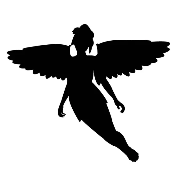 Fairy Creature Silhouette Icon — Stockový vektor