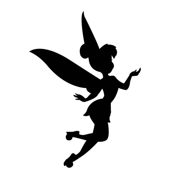 Silhouette Fairy Dance — Stock Vector