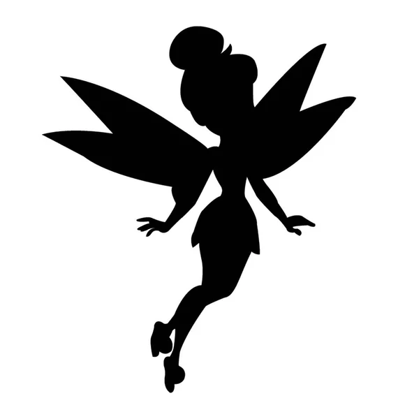 Fairy Creature Silhouette Icon — Stockový vektor