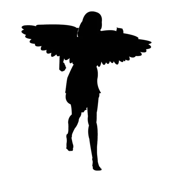 Fairy Creature Silhouette Icon — Stockový vektor