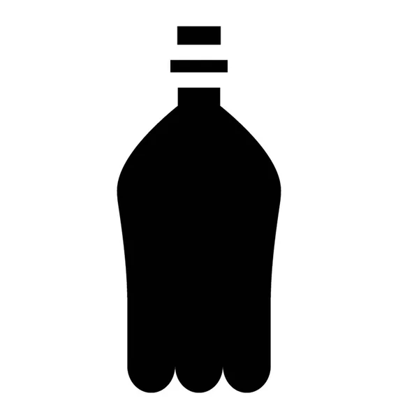 Ícone Garrafa Água Sólida Água Destilada — Vetor de Stock