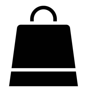 Glif plastik torba simge vektör