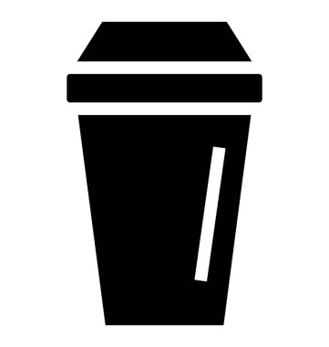 Katı tek kullanımlık Kupası simge vektör