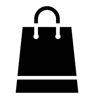 Glif plastik torba simge vektör