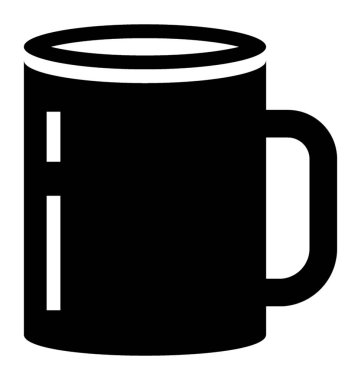 Kahve fincanı katı simge vektör