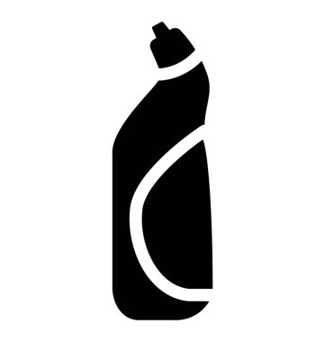 Tuvalet temizleyici simgesi katı vektör