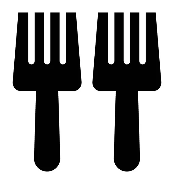 Forks Icon Vector Pictograma Glifei — Vector de stoc