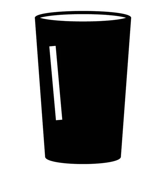 Sólido Desechable Taza Icono Vector — Archivo Imágenes Vectoriales