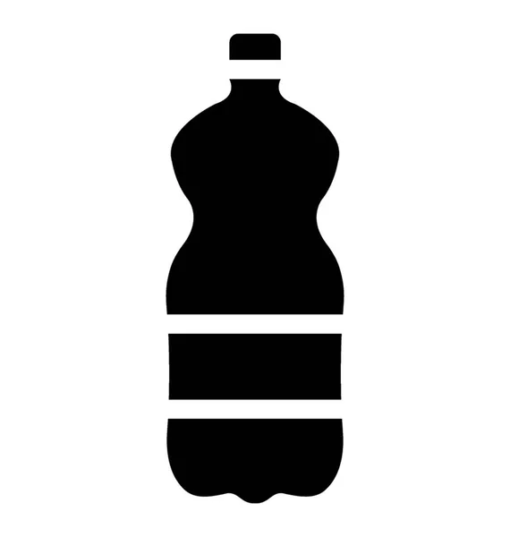 Icono Botella Agua Sólida Agua Destilada — Vector de stock
