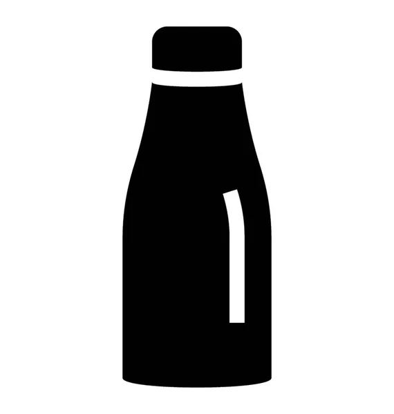 Milchflaschen Symbol Glyphen Design — Stockvektor