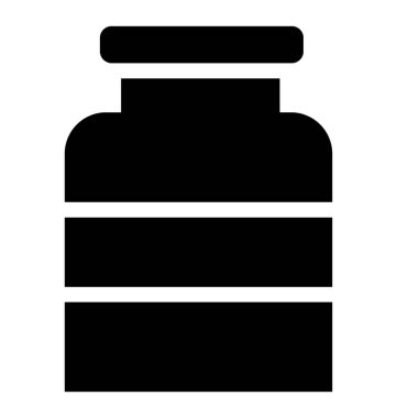 Sağlam cam kavanoz simge vektör