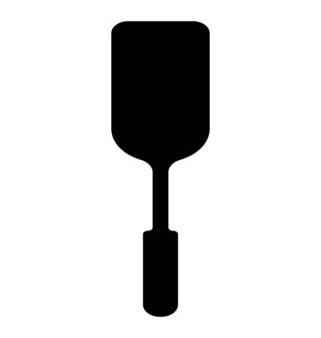 Spatula kutsal kişilerin resmi, vektör katı