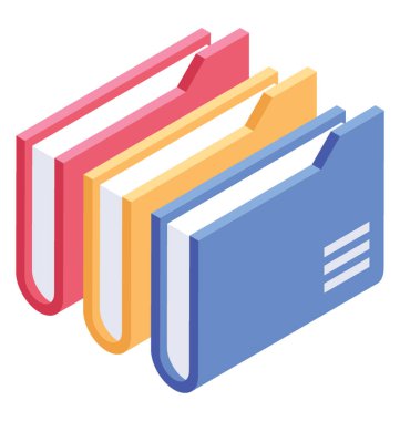 Klasör simgesini izometrik vektör