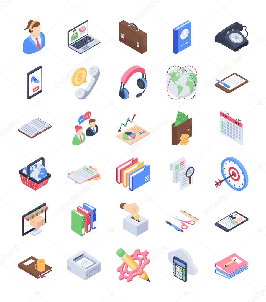 Creatively designed set of clients services, business portfolio and office supplies icons is a click away to be grabbed. This technical pack can be edited and modified as per requirement. 