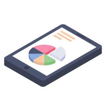 Online iş simge, izometrik tasarım