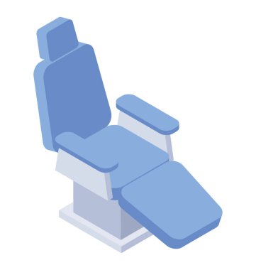 Diş sandalye izometrik vektör 