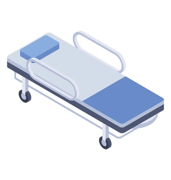 Stretcher Icon Hospital Bed Vector — Stock Vector